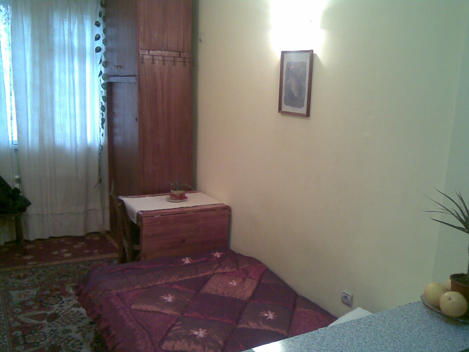 One room aparament full furnished in the centre of city sofia washing mashine frigider warderobe central heating cabele tv internet security system