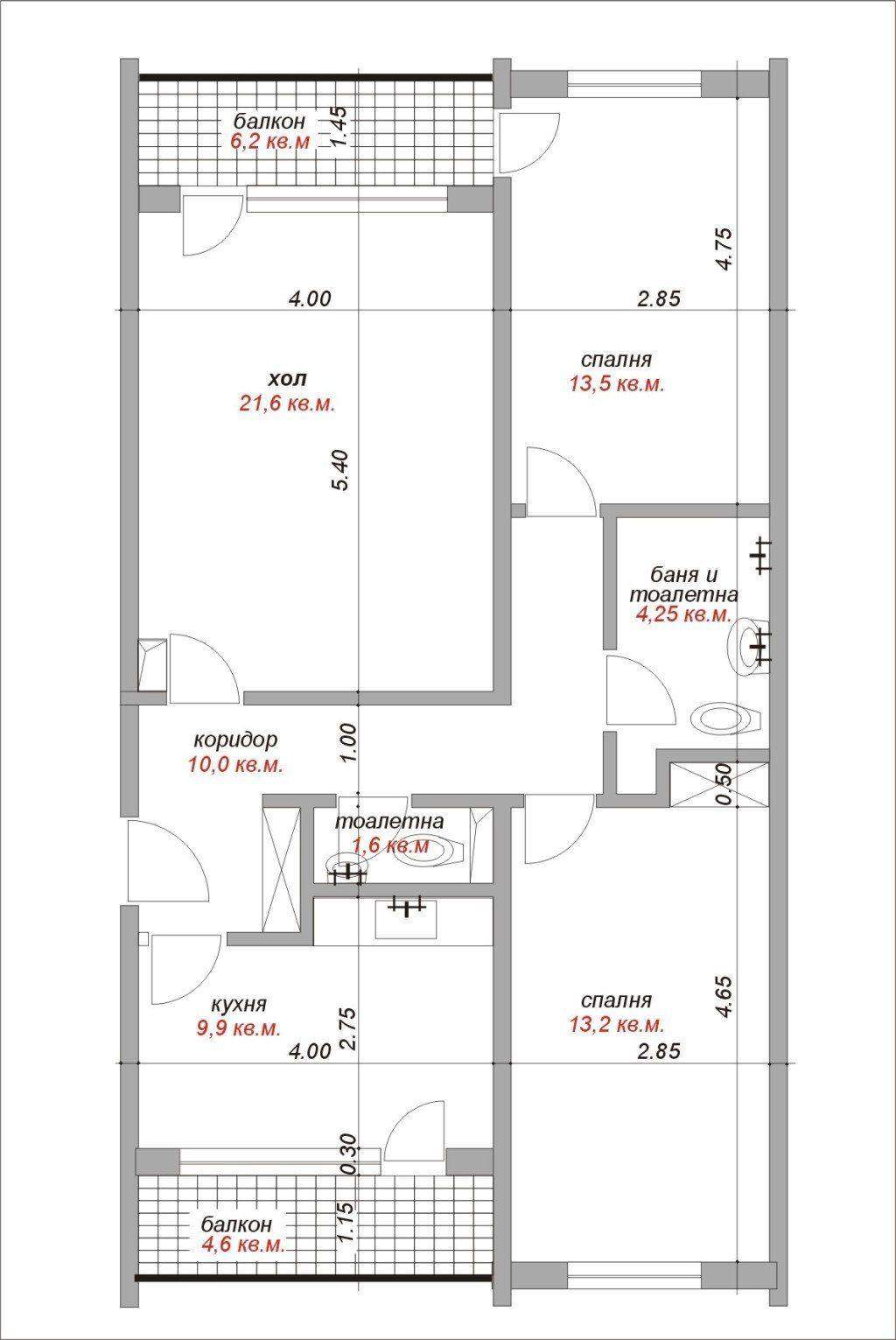 Продавам тристаен апартамент,93кв.м. Асеновград,ШЦ