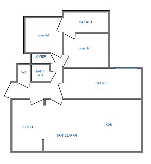 Продава МНОГОСТАЕН Лозенец бул.Св.Наум 143m2 1200EURна кв.м - 0888751981