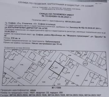 Продава Парцел в София, квартал модерно пдреградие